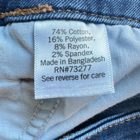 Nine West Button Fly Skinny Ankle Dark Wash High Rise Jeans Size 16-Free Ship - Picture 4 of 5